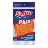 Luva Látex Natural Laranja Sanro Plus G Forrada CA 6110