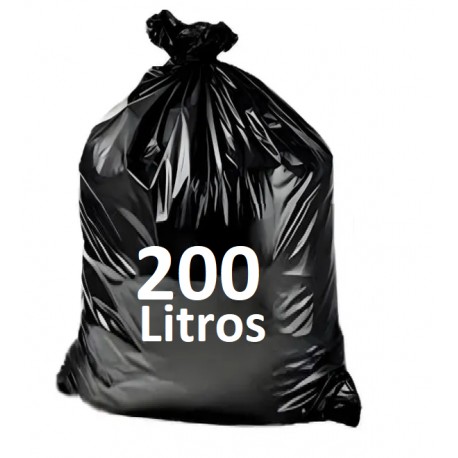 SACO DE LIXO 200 LTS PRETO  95X105X12 5-KG PCT C/50  
