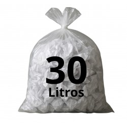 SACO DE LIXO 30 LITROS 61X55X005 TRANSP. C/ 100 UN