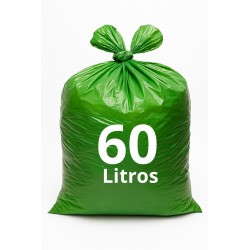 SACO DE LIXO 60 LTS 63X70X005 VERDE  PCT/100