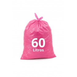 SACO DE LIXO 60 LTS DISPEL ROSA 63X70X005 MC5 PCT/100