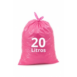 SACO DE LIXO 20 LTS DISPEL ROSA 40X58X005 C/100 UN
