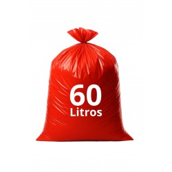 SACO DE LIXO 60 LITROS DISPEL 63X70X003 VERMELHO