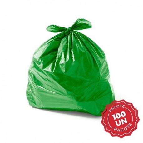 SACO DE LIXO 110 LITROS VERDE DISPEL 80X90X005