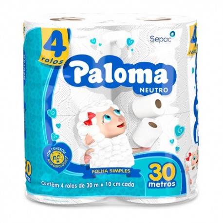 PAPEL HIG. PALOMA FOLHA SIMPLES FARDO 64 UN